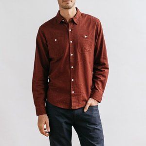 Bridge & Burn  WINSLOW SHIRT - RUST DONEGAL XXL